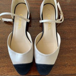 Chanel classic satin Mary Janes